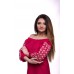 Embroidered Dress "Sweetness in Maroon"
